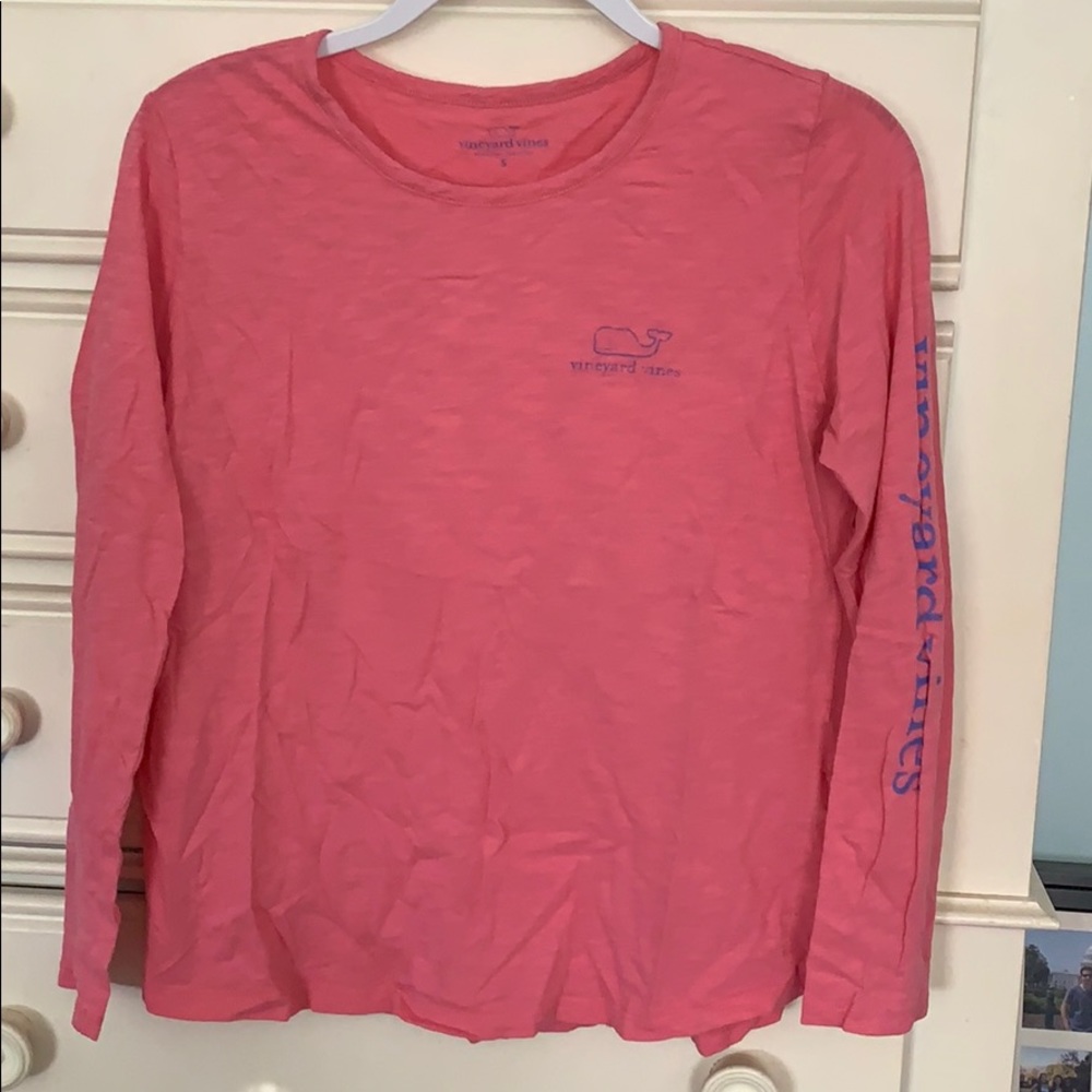 Salmon Pink Vineyard Vines Long Sleeve
